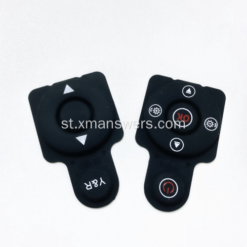 Rabara e Tloaelehileng ea Silicone Push Switch Button Pad